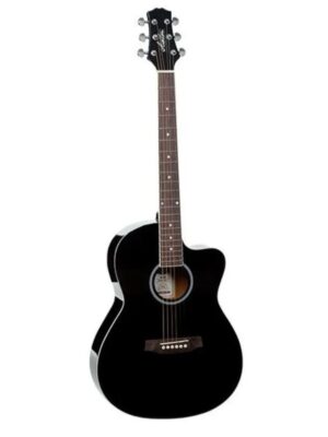 Kaps ST - 10AC, 6-Strings Rose Wood Acoustic Guitar, Right-Handed, Black,  With Guitar Cover/Bag : : Musical Instruments