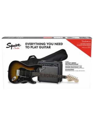 Fender Guitar Squier Affinity Series HSS Stratocaster Electric Guitar Pack