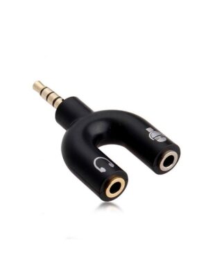 Storin 3.5mm Audio Jack to Headphone Microphone Splitter 1 Male to 2 Female Converter Adapter