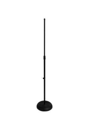 On Stage MS7201B Round Base Microphone Stand, Black