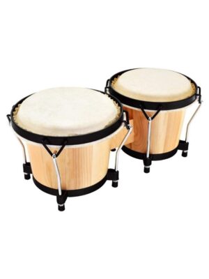 TMBongo Drum Set with Tuning Wrench Professional Wooden Percussion Instrument