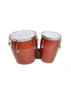 TM Two Piece Wooden Bongo Drum Set (Brown)