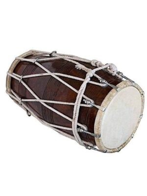 TM Special wax polish dholak (dholki) sheesham wood bolt/rope tuned