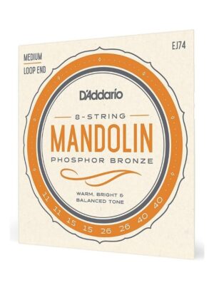 D'Addario EJ74 Phosphor Bronze Mandolin Strings, Medium, 11-40