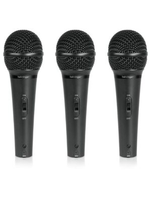 Behringer ULTRAVOICE XM1800S Dynamic Cardioid Vocal Microphones,With 3-Pack