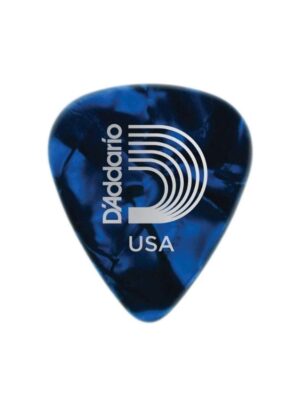 TM 1CBUP4 Blue Pearl/Medium Celluloid Standard Guitar Pick, Pack of 10