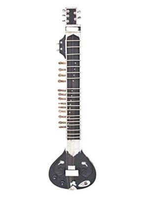 TM electric sitar, wood kharaj pancham, black color