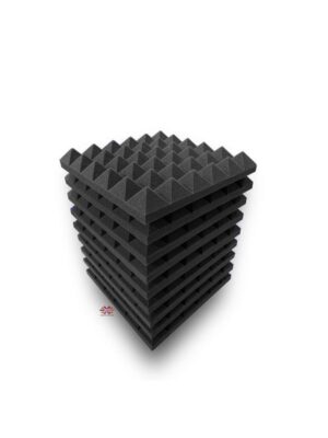 Pyramid Studio Soundproofing Acoustic Foam Tiles, 1'x1', 2", Charcoal