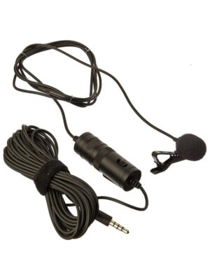 M1 Pro Omnidirectional Lavalier Condenser Collar Microphone with 20ft Audio Cable