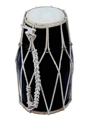 TM Good Quality Black Dholak With Dori Brand: Sai Musical