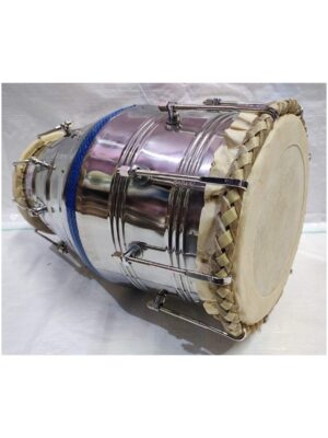 Stainless Steel Dholak Dholki Bolt Tuned With Bag With Belt Professional Quality