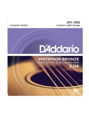 D'Addario EJ26 Phosphor Bronze Acoustic Guitar Strings, Custom Light