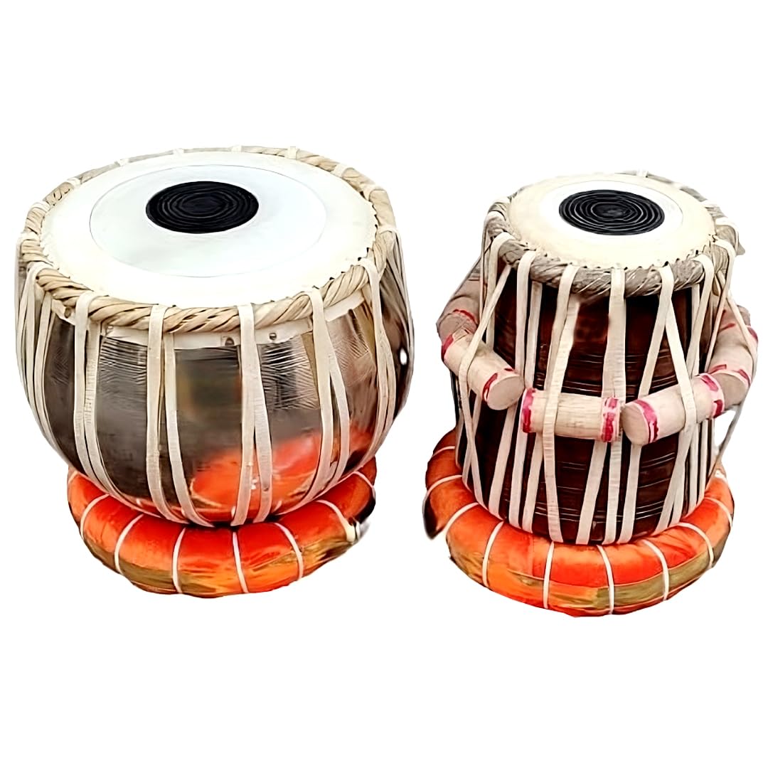 TM Indian Musical Instrument Iron Tabla Set for Beginners and Students