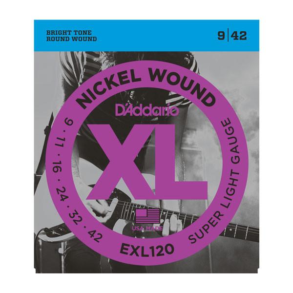 D'Addario EXL 120 Nickel 0.09 - 0.42 Electric Guitar Strings