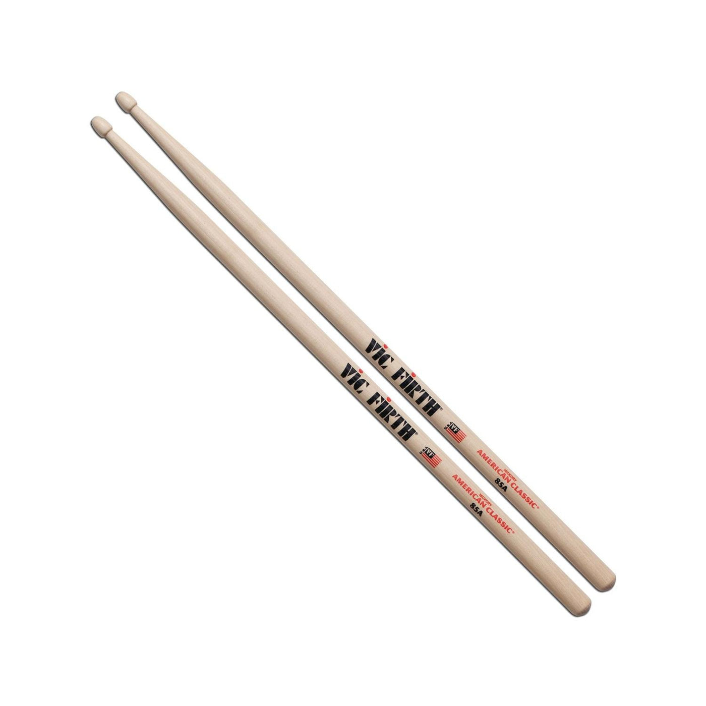 Vic Firth 85A American Classic Hickory Drumsticks - Wooden Tip 5.0 (1)