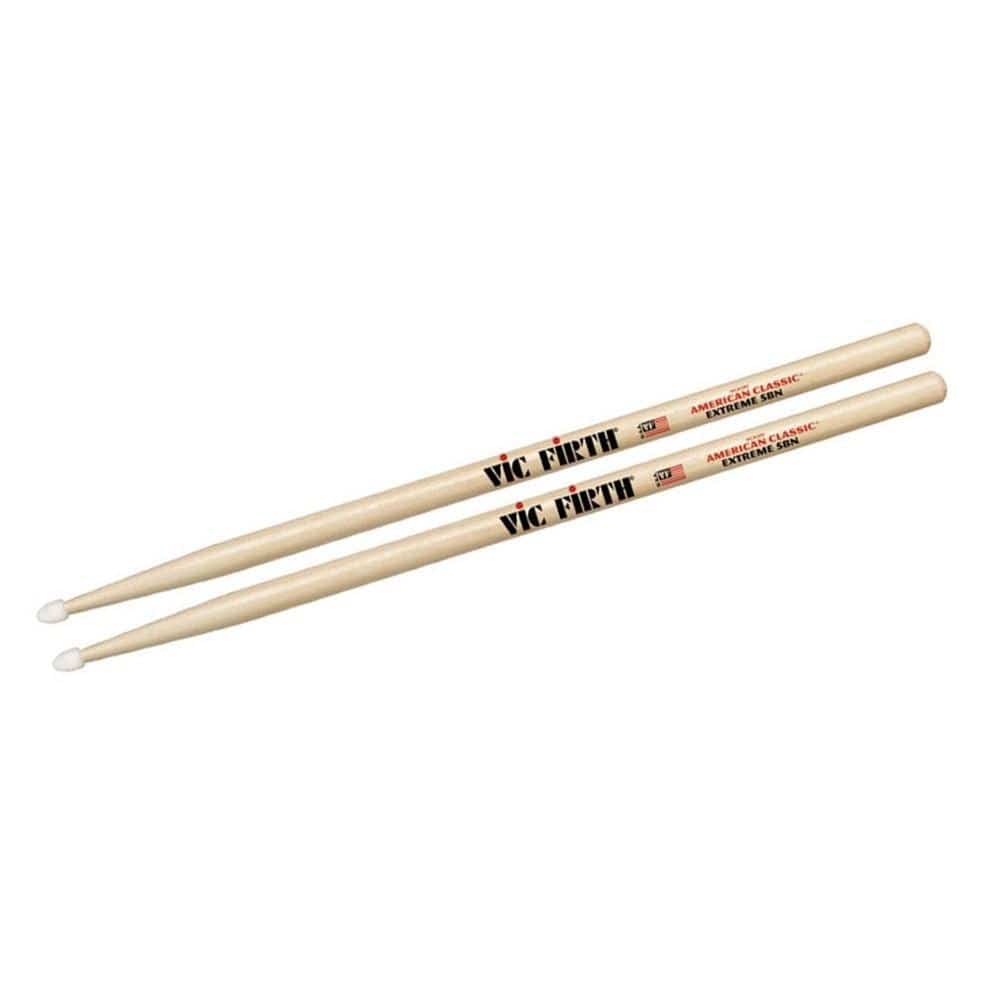 Vic Firth X5BN American Classic Nylon Tip Hickory Extreme Drumsticks 5.0 (2)