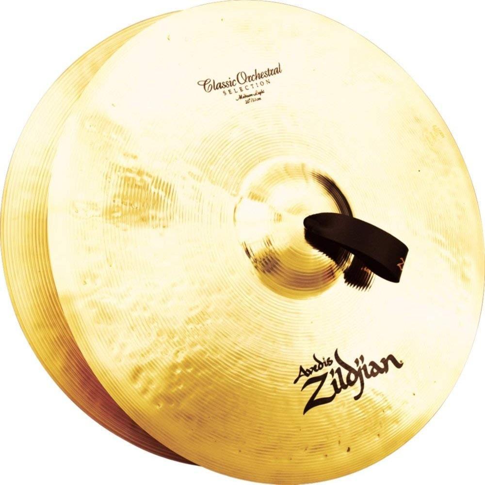 Zildjian A0767 Classic Orchestral Medium Light Crash Cymbal Pair 20 inch.