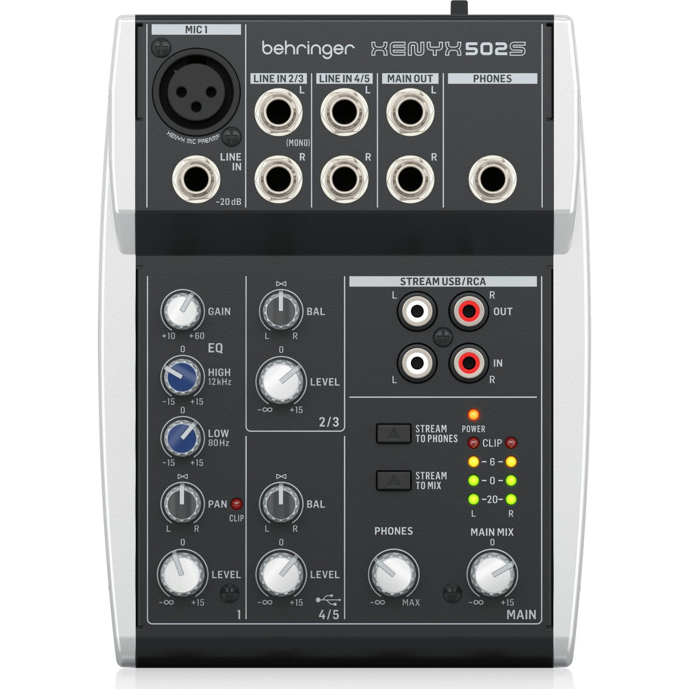 Behringer XENYX 502S Premium Analog 5-Input Mixer with USB Streaming Interface 5.0 (2)