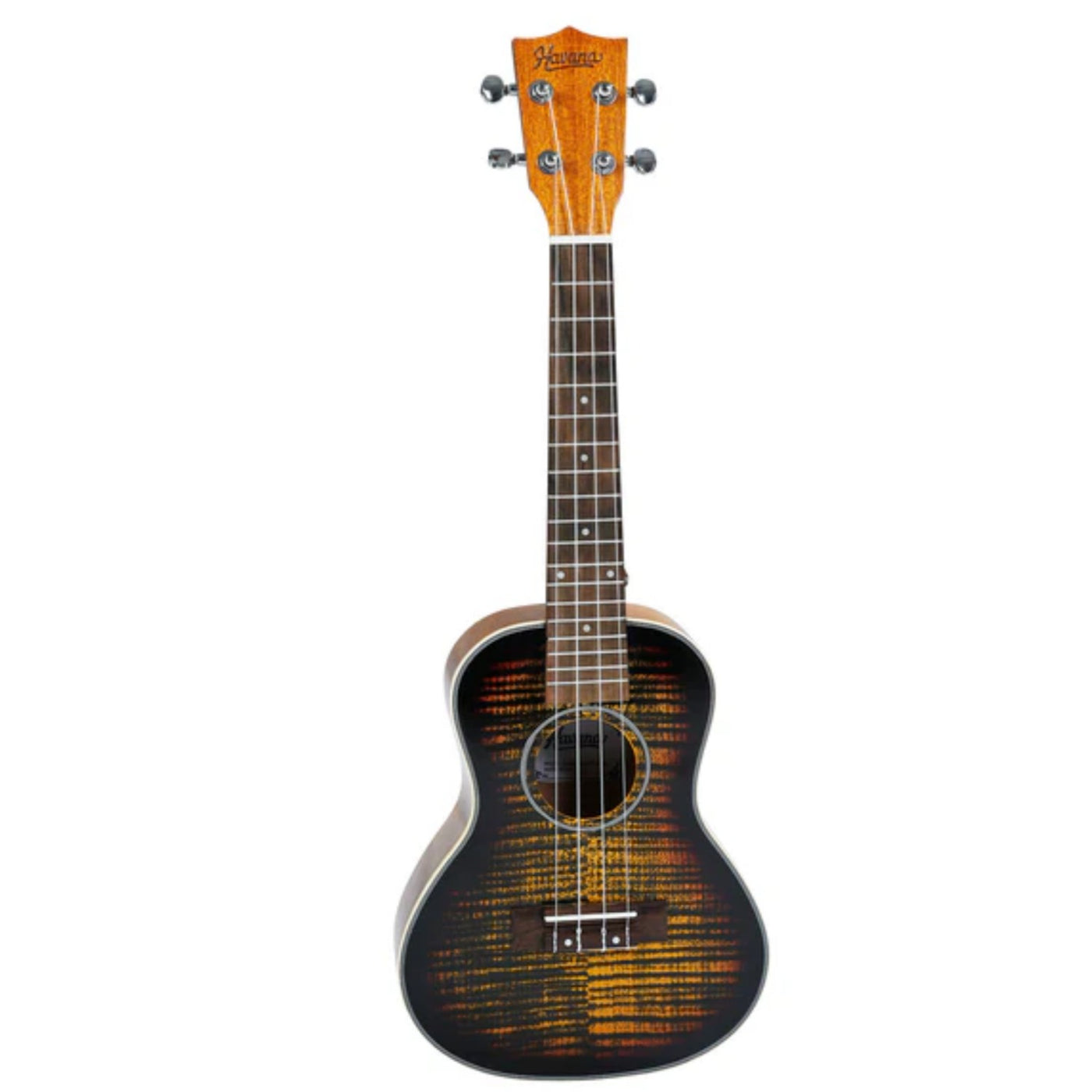 Havana QUK24 Tree Flame Concert Ukulele - Sunburst