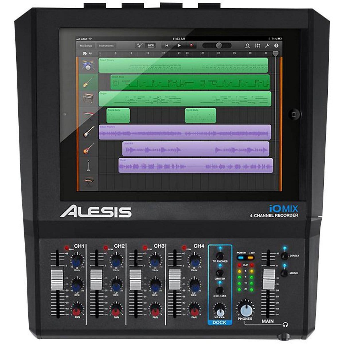 Alesis IOMIX 4-Channel Audio Interface/Mixer for iPad 5.0 (4)