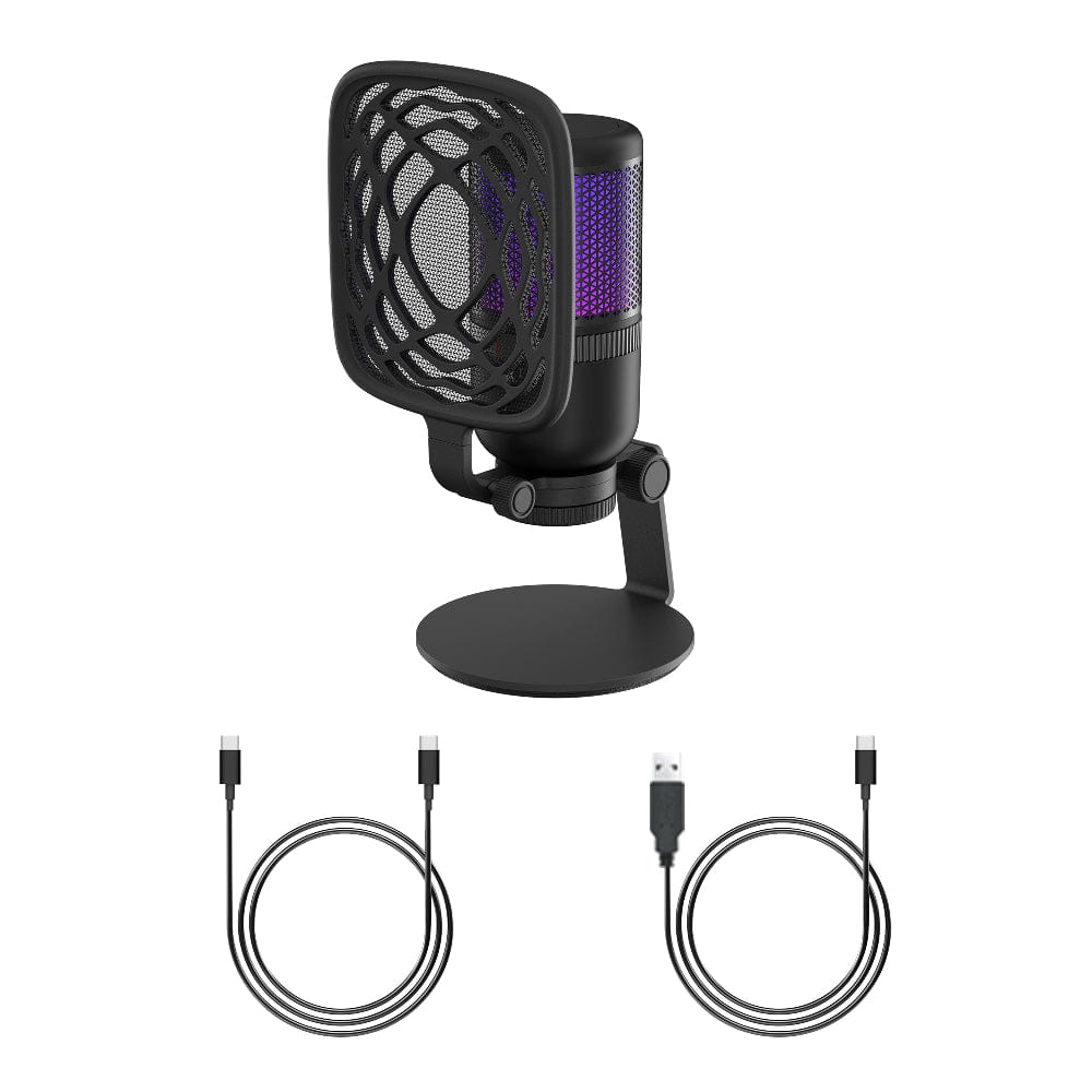 Audio Array AM-C23 Anti Interference Metal Tube RGB USB Microphone - Black