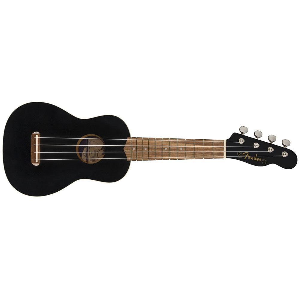 Fender Venice Soprano Ukulele - Black / Laminated Hardwood