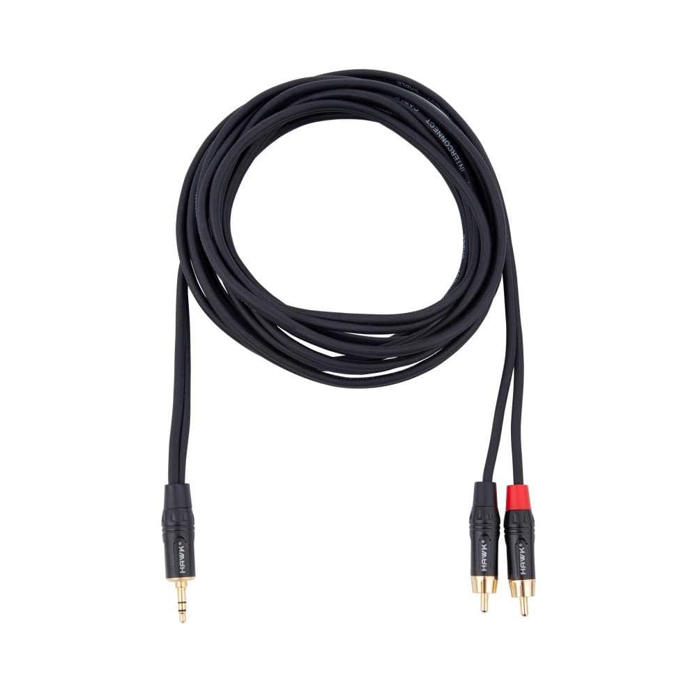 Hawk Proaudio TMRLU03 Utility Series 3.5mm TRS Male to Dual RAC Male Y Cable - 3 Meters