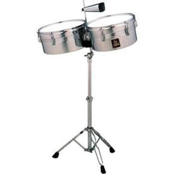Latin Percussion LPA256 Timbale Set with Stand + Free Cowbell