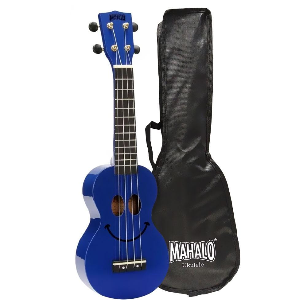 Mahalo U-Smile Series Soprano Ukulele With Bag - Blue