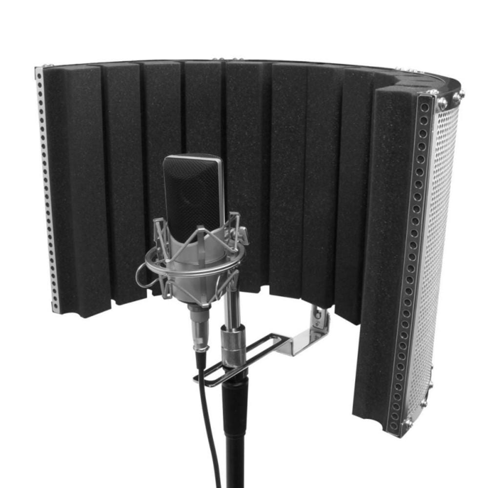 On-Stage ASMS4730 18.5" x 12" Isolation Acoustic Shield - Black & Chrome