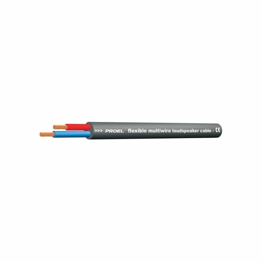 Proel HPC620BK Ultra Flexible 2 Twisted Conductors Speaker Cable- Black