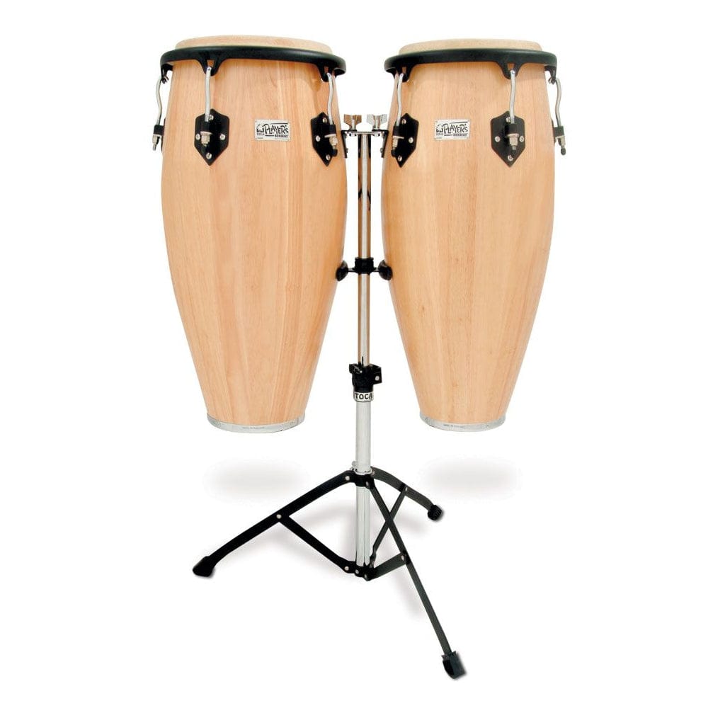 Toca Percussion Players Series Wood Conga Set With Double Stand - Natural